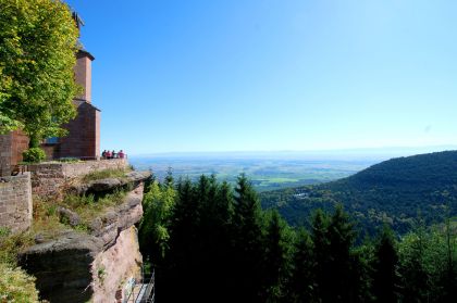 Region Schwarzwald Elsass Blick Von Odilienberg