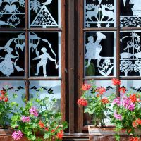 Elsaessische Weinstrasse Fenster Elsassmotive