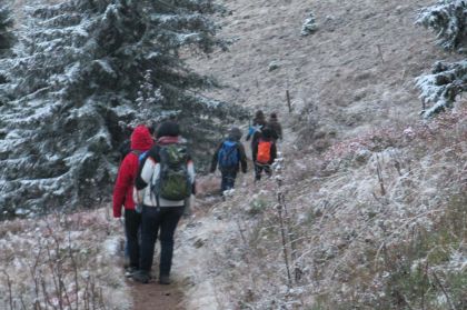 Feldbergtour Im Schneegestoeber Abstieg