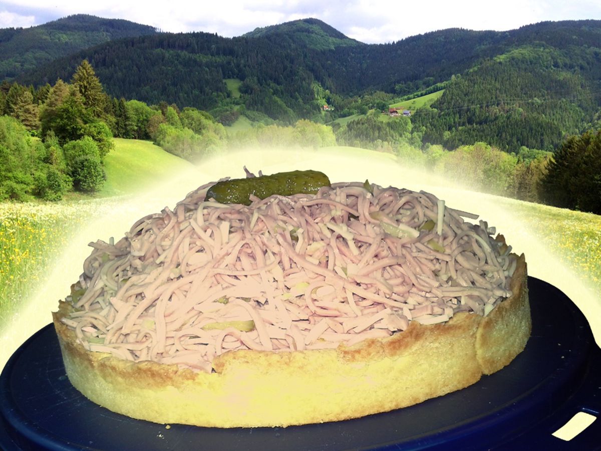 Schwarzwaelder Erfindergeist Wurstsalat Kuchen