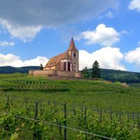 Alte Gemaeuer Elsass Hunawihr Wehrkirche