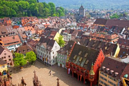 Freiburg Münsterplatz Luftansicht