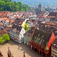 Freiburg Münsterplatz Luftansicht